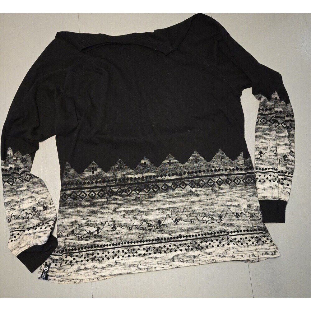 LRG Lifted Research Group Men's Long Sleeve Knit Tee Shirt 3XL Mountains